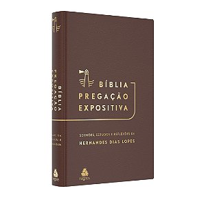 Livro Bíblia Pregação Expositiva | Ra | Pu Luxo Marrom