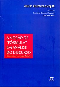 Livro Noção de "fórmula" em análise do discurso. quadro t...