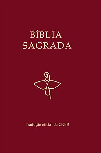 Livro Bíblia Sagrada Capa Vinho Tradução Oficial Da Cnbb