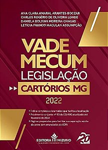 Vade mecum - Legislação - Cartórios/MG (Volume 1)
