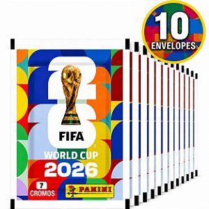 Kit 70 Figurinhas Do Álbum Copa do Mundo 2026 - 10 Envelopes
