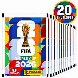 Kit 140 Figurinhas Do Álbum Copa do Mundo 2026 - 20 Envelopes