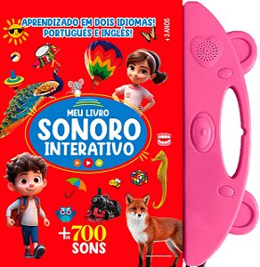 Meu Livro Sonoro Interativo - Português e Inglês - Rosa