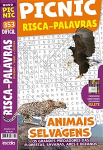Picnic Risca- Palavras - Difícil: 353- animais selvagens
