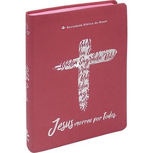 Bíblia Sagrada NAA para Mulher, Letra Grande, Capa Couro Sintético Rosa Pink