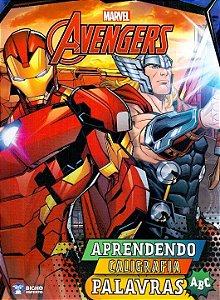 Marvel aprendendo caligrafia  vingadores - palavras