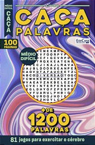 Livro caça-palavras 59: nível médio/ difícil - 81 jogos para exercitar o cérebro