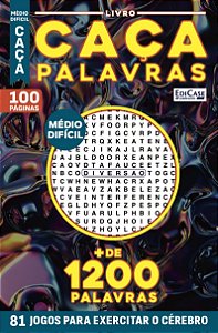 Livro caça-palavras 62: nível médio/ difícil - 81 jogos para exercitar o cérebro