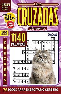 Livro cruzadas ed.02 -100 páginas - médio/difícil: 76 jogos para exercitar o cérebro