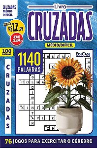 Livro cruzadas ed.03 -100 páginas - médio/difícil: 76 jogos para exercitar o cérebro