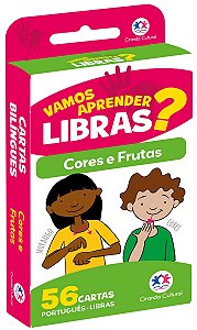 Flash cards - Cores e frutas em Libras - Com QR code para aprender os sinais