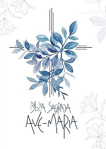 Livro Bíblia Sagrada Ave-Maria - Capa Flores