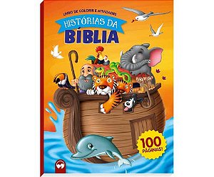 Livro Histórias da bíblia: 100 páginas para colorir e ati...
