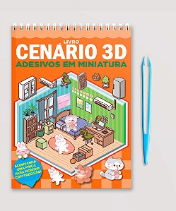 Livro cenário 3D – Monte cenários com adesivos em miniatura