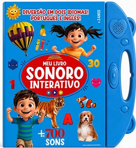 Meu Livro Sonoro Interativo - Português e Inglês - Azul
