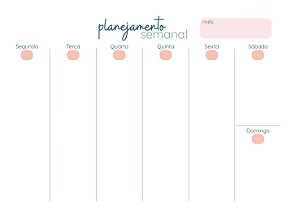 Bloco Planejamento Semanal
