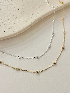 Tornozeleira Mini Elos Com Bolinhas Trabalhadas