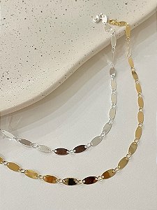 Tornozeleira Plaquinhas Ovais Lisas