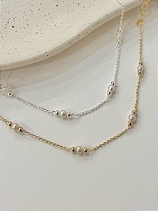 Tornozeleira Pérolas Com Bolinhas