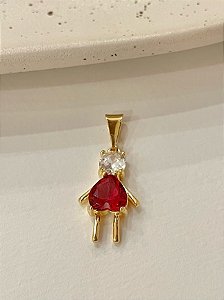 Pingente Menina Vermelho