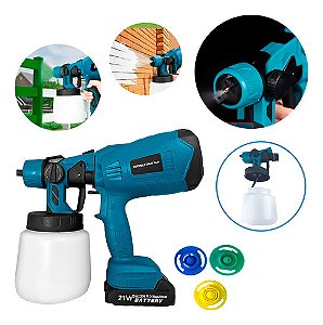 Pistola De Pintura E Pulverizadora Portátil 21v
