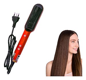 Escova Alisadora Bivolt Vermelho