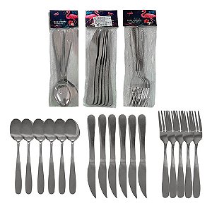 Kit Talheres Inox 18 Peças