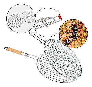 Grelha Dupla Para Churrasco Inox