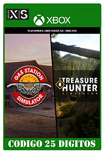 Pacote de Simulador: Gas Station Simulator e Treasure Hunter Simulator - Xbox One / Series X|S (Código 25 Dígitos) Mídia Digital