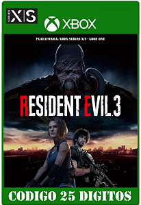 RESIDENT EVIL 3 - Xbox One / Series X|S (Código 25 Dígitos) Mídia Digital