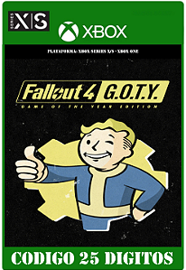 Fallout 4 - GOTY - Xbox One / Series X|S (Código 25 Dígitos) Mídia Digital