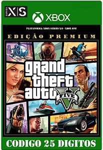 Grand Theft Auto V: Edição Premium - Xbox One / Series X|S (Código 25 Dígitos) Mídia Digital