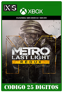 Metro: Last Light Redux - Xbox One / Series X|S (Código 25 Dígitos) Mídia Digital