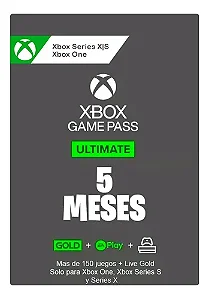 Game Pass Ultimate 5 Meses- Xbox One / Series X|S (Código 25 Dígitos) Mídia Digital