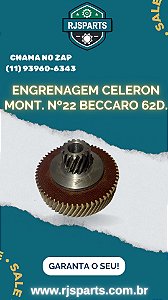 ENGRENAGEM CELERON BECCARO 22 62 DENTES MONTADA