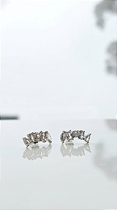 Brinco Mini Ear Cuff com Zircônia Branco Prata925