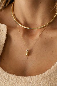 Colar 2 Banhos Facetado