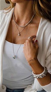 Colar Fio Torcido 3MM no Ródio