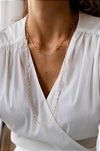 Colar Mini Chapa Torcida Longo