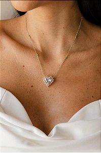 Colar Coração Zircônia