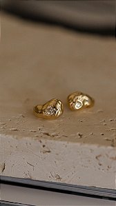 Brinco Ponto Organic com Zircônia