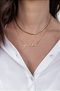 Colar Choker Malha Snake 5mm - Fio Alemão