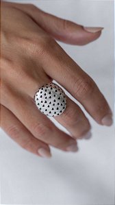 Anel Fosco Esmaltado Corações