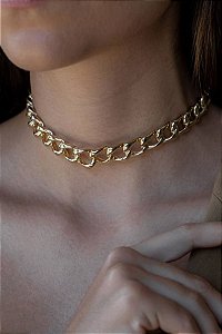 Colar Choker Elos P Rígido