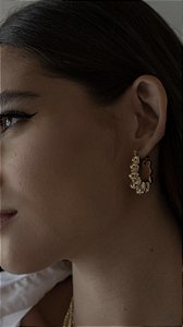 Brinco Argola Croissant Eletroformação