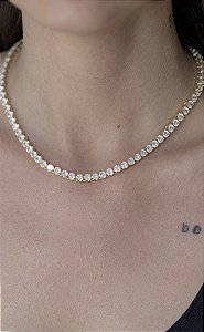 Colar Riviera 4 Garras Redonda 4mm