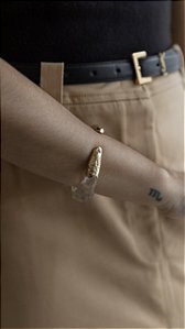 Bracelete de Resina Organic no Ródio