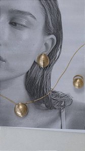 Colar Longo Maxi Esfera Texturizada