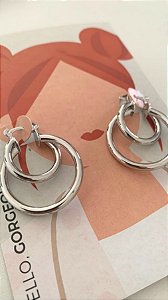 Brinco Argola Dupla Transpassada