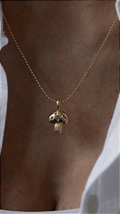 Colar Cogumelo com Zircônias